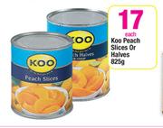 Koo Peach Slices Or Halves-825g