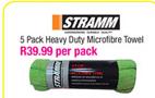 Stramm 5 Pack Heavy Duty Microfibre Towel-Per Pack