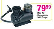  Mini Air Compressor With Gauge-Each