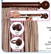 Curtains Track Clip On Wood-2m Rod