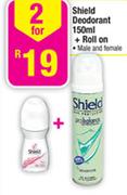 Shield Deodorant+ Roll On-2x150Ml