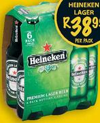Heineken Lager-6x330ml Per Pack