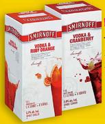 Smirnoff Vodka and Cranberry or Vodka & Ruby Orange-1.5Ltr. Each