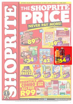 Shoprite Eastern Cape : Price Promotion (24 May - 6 June 2021), page 1