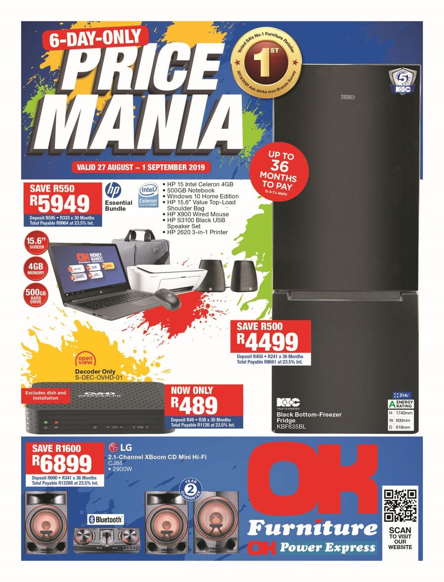 fridges on special at ok furniture
