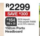 Porto 152cm Headboard