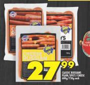 Classic Russians Plain/Spicy/Cheese-680g/750g Each