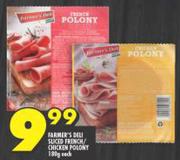 Farmer's Deli Sliced French/Chicken Polony-180g Each