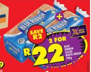 Blue Ribbon Sliced White Bread-For 2 x 700g