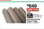 Assorted Galaxy Square Rugs 200cmX300cm-Each