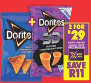 Doritos Corn Chips All variants 150g Or Doritos Chips 100g-For 2