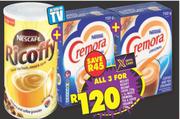 Nescafe Ricoffy Instant Coffee 750g + 2 x Nestle Cremora Tea & Coffee Creamer 750g-For All 3