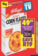 Kellogg's Corn Flakes Cereal Value Pack-1Kg/1.2Kg Each