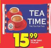 Tea Time Teabags-100 Per Pack