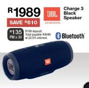 JBL Charge 3 Black Speaker