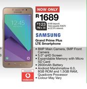 Samsung Grand Prime Plus LTE Smartphone