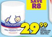 Bennetts Fragrance Free Baby Aqueous Cream-500ml