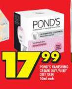 Pond's Vanishing Cream-50ml Each