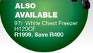 Hisense 97Ltr White Chest Freezer H120CF