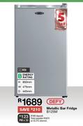 Defy 93Ltr Metallic Bar Fridge B125M