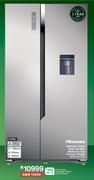 Hisense 512Ltr Stainless Steel Side By Side Water On Tap Freezer/Fridge H670SS-WD