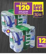 Castle Lite Beer-For 2 x 6 x 410ml 