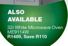 Samsung 32Ltr White Microwave Oven ME9114W