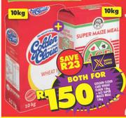 Golden Cloud Cake Wheat Flour 10Kg + Ace Super Maize Meal 10Kg-For Both