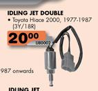Idling Jet Double For Toyota Hiace 2000