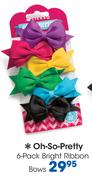 Oh So Pretty 6-Pack Bright Ribbon Bows