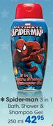 Spider-Man 3-In-1 Bath, Shower & Shampoo Gel-250ml