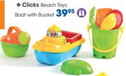 Clicks Beach Toys Boat With Bucket