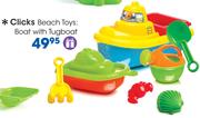 Clicks Beach Toys Boat With Tugboat