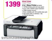 Ricoh 4 In 1 Mono Printer (SP100SFE)