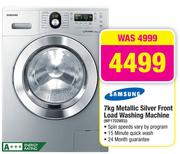 Samsung Metallic Silver Front Load Washing Machine-7Kg WF1702WEU