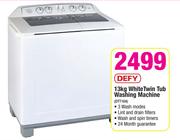 Defy White Twin Tub Washing Machine-13Kg DTT164