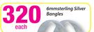 6mm Sterling Silver Bangles-Each
