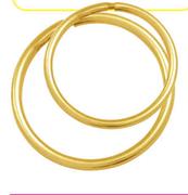 9ct Gold 15mm Sleepers-Per Pair