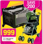 Little One Retro Camp Cot Or Stroller