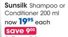 Sunsilk Shampoo Or Conditioner-200ml Each