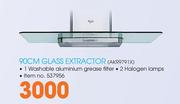 Whirlpool 90cm Glass Extractor