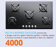 Whirlpool 90cm 5 Burner Gas Hob