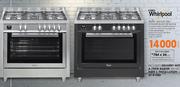 Whirlpool 90cm Gas Electric Cooker Silver Or Black-Each