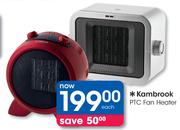 Kambrook PTC Fan Heater-Each
