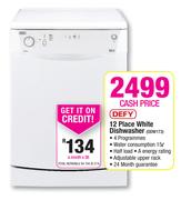 Defy 12 Place White Dishwasher DDW173