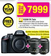Nikon D3200 DX Twin Bundle
