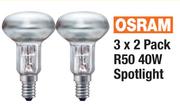 Osram 3X2 Pack R50 40W Spotlight-Each