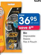 Bic Disposable Razors Flex 4 Pouch-Per Pack