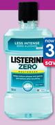 Listerine Zero Mild Mint, Coolmint, Freshburst or Antiseptic Mouthwash-500ml Each
