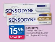 Sensodyne Toothpaste(Excludes Rapid Action and Repair & Protect)-75ml Each